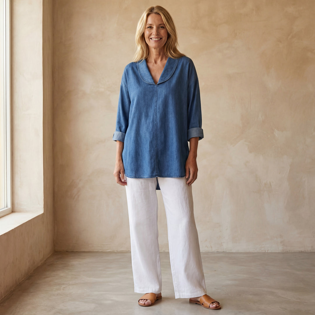 ANADASA - RETRO DENIM TOP