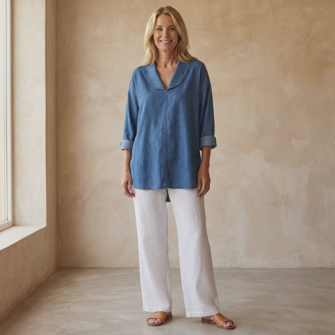 ANADASA - RETRO DENIM TOP